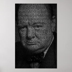 We Shall Fight on the Beaches - Churchill Quote Poster