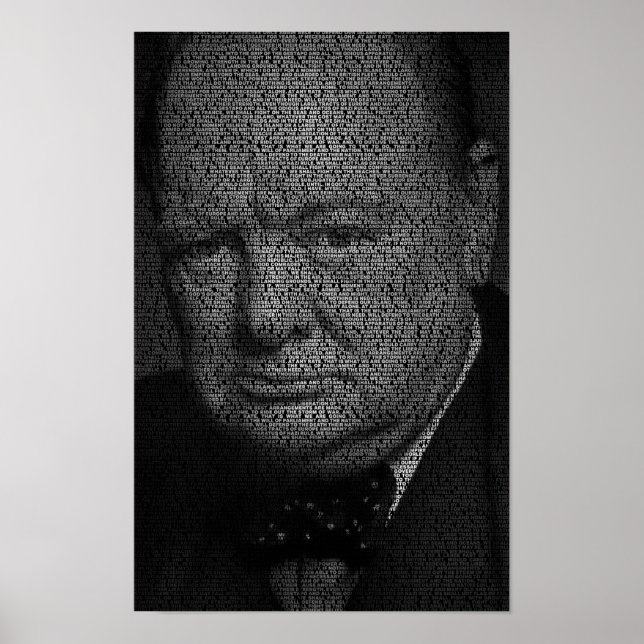 We Shall Fight on the Beaches - Churchill Quote Poster (Front)