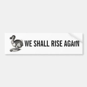 We shall rise again Do Do Bird Bumper Sticker