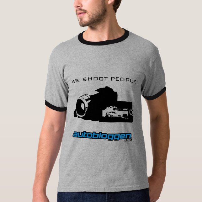 "We shoot people" T-Shirt (Front)