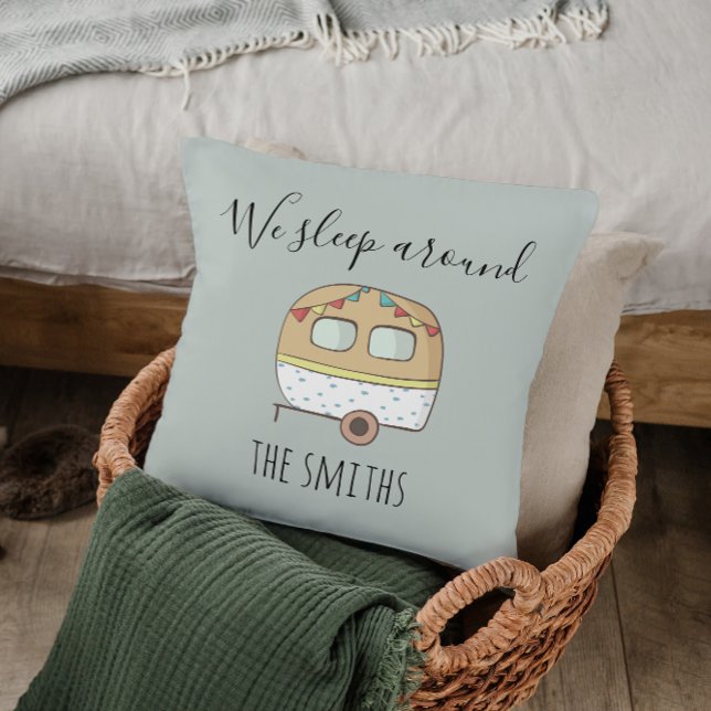 We Sleep Around Campers RV Personalize Camping Cushion (Creator Uploaded)