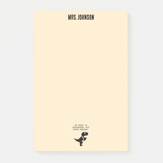 We Speak In Paragraphs Not Short Phrases Post-it Notes (Front)