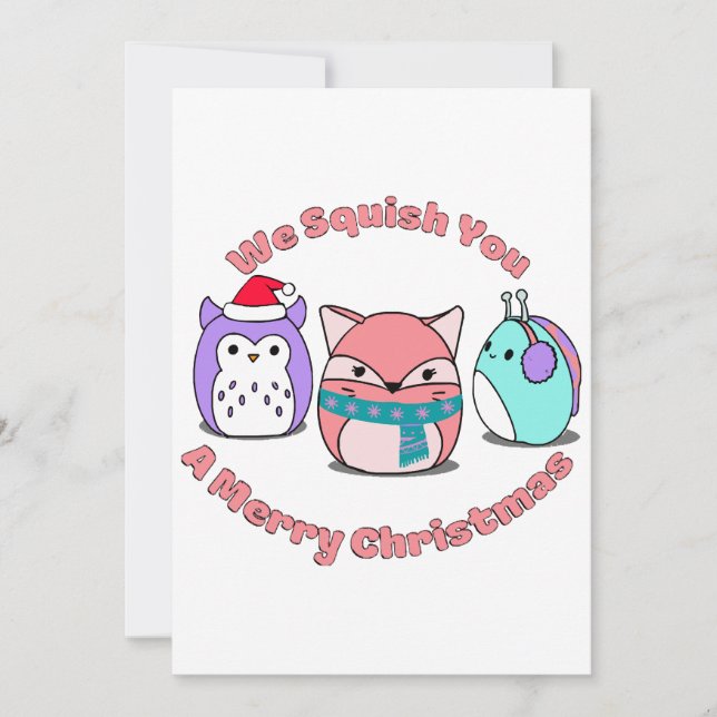 We Squish You A Merry Christmas  Invitation (Front)