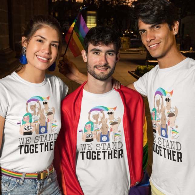 We Stand Together Pride LGBTQ People Unity T-Shirt (Creator Uploaded)