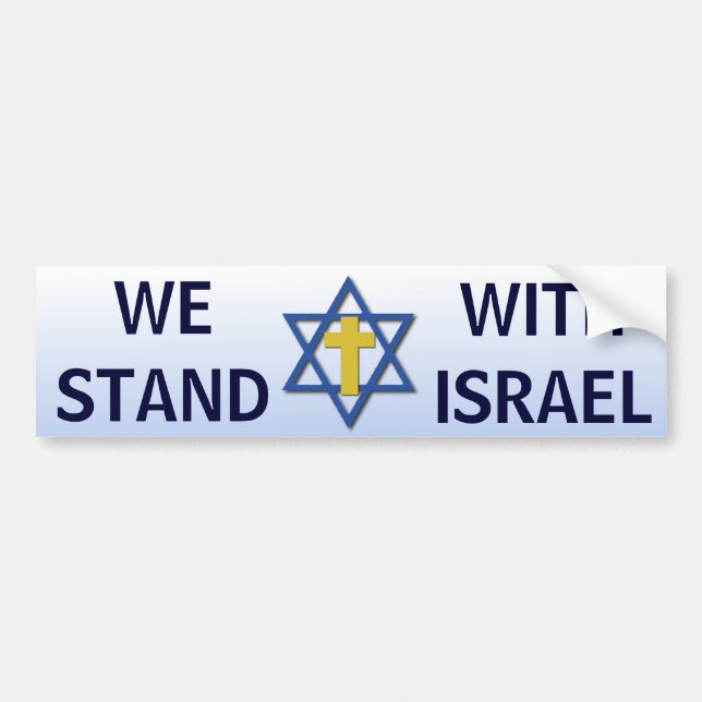 We Stand With Israel Bumper Sticker (Front)