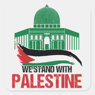 We Stand with Palestine Square Sticker