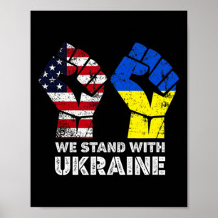 We Stand With Ukraine America Stand With Ukraine Poster