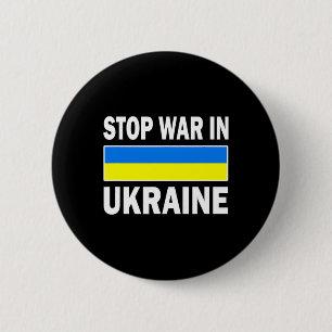 We Stand With Ukraine Free Ukraine Stop War In Ukr 6 Cm Round Badge