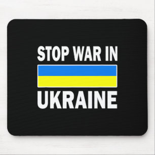 We Stand With Ukraine Free Ukraine Stop War In Ukr Mouse Mat