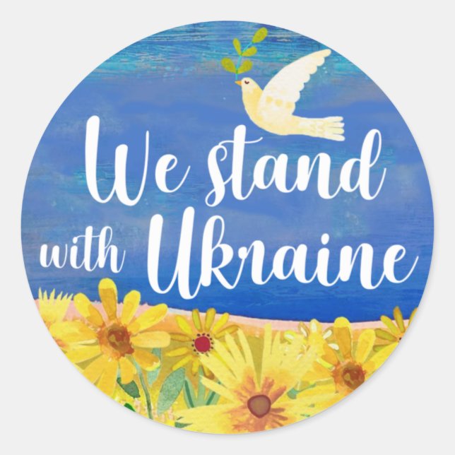 WE STAND WITH UKRAINE Stickers (Front)