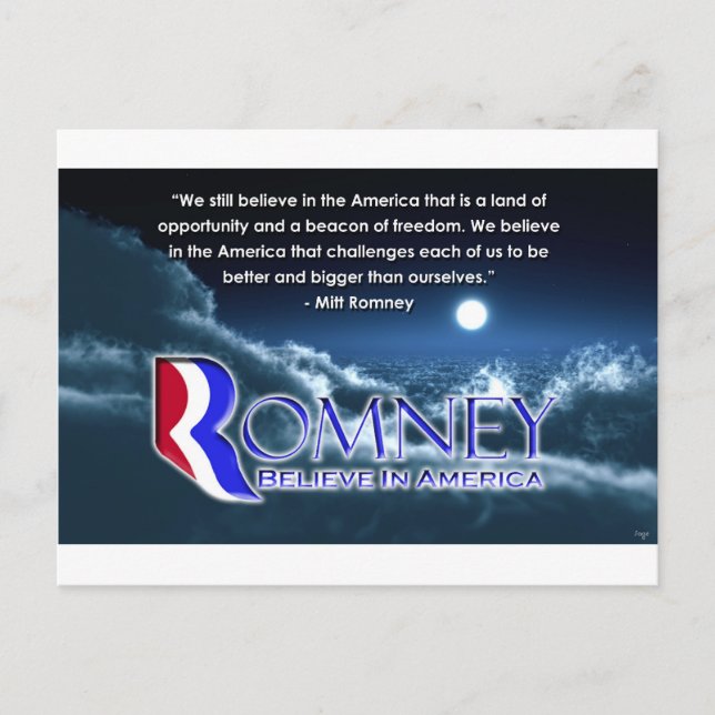 "We Still Believe..." - Romney 2012 Postcard (Front)