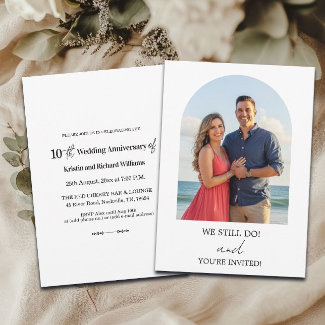 We Still Do 10th Wedding Anniversary Photo Invitation (Creator Uploaded)