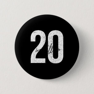 We still do 20 years marriage - 20th wedding anniv 6 cm round badge