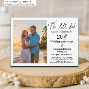We Still Do 20th Wedding Anniversary Photo Invitation