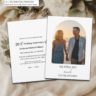 We Still Do 20th Wedding Anniversary Photo Invitation