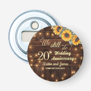 We Still Do 20th Wedding Anniversary String Lights Bottle Opener