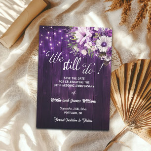 We Still Do 20th Wedding Anniversary String Lights Save The Date