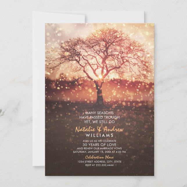 We Still Do 30th Wedding Anniversary Love Seasons Invitation (Front)