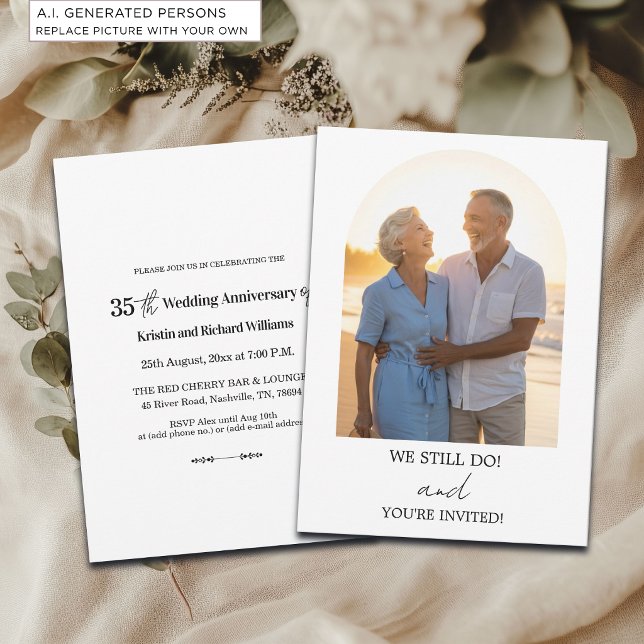 We Still Do 35th Wedding Anniversary Photo Invitation (Creator Uploaded)