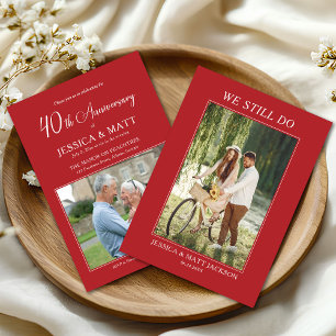 We Still Do 40th Ruby Wedding Anniversary Invitation