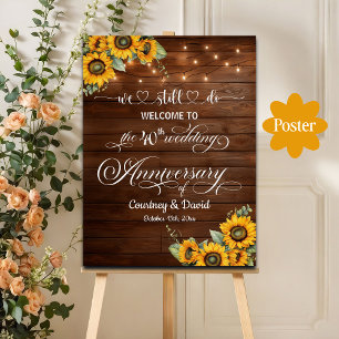 We Still Do 40th Wedding Anniversary String Lights Poster