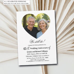 We Still Do 45th Wedding Anniversary Photo Invitation