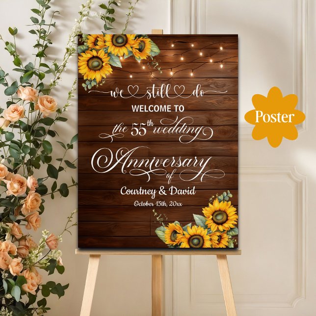 We Still Do 55th Wedding Anniversary String Lights Poster (Creator Uploaded)