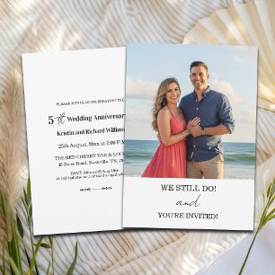 We Still Do 5th Wedding Anniversary Photo Invitation