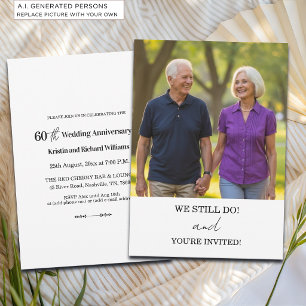 We Still Do 60th Wedding Anniversary Photo Invitation