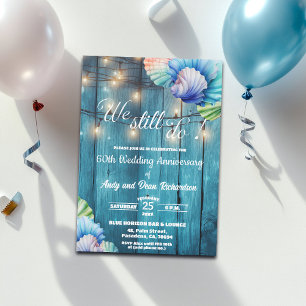 We Still Do 60th Wedding Anniversary String Lights Invitation