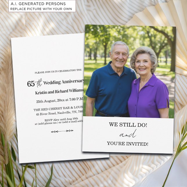 We Still Do 65th Wedding Anniversary Photo Invitation (Creator Uploaded)