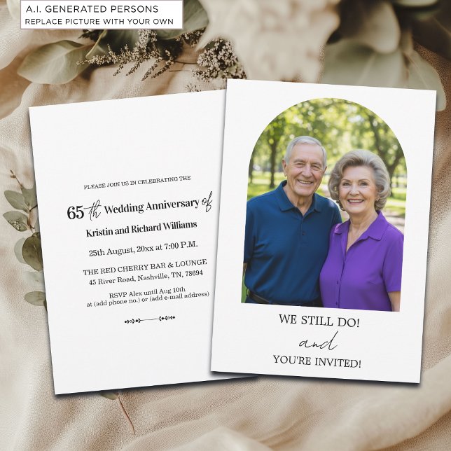 We Still Do 65th Wedding Anniversary Photo Invitation (Creator Uploaded)