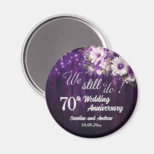 We Still Do 70th Wedding Anniversary String Lights Magnet