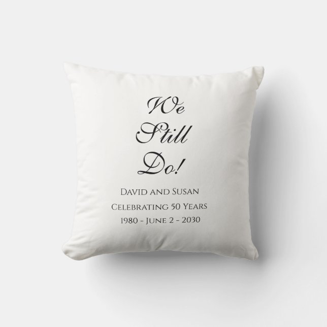 We Still Do! Anniversary Party Paper Favour Bag Cushion (Front)