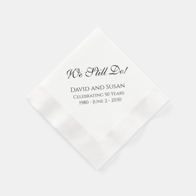 We Still Do! Anniversary Party Paper Napkin (Corner)