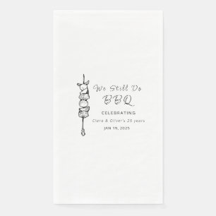 We Still Do BBQ backyard party wedding anniversary Napkin