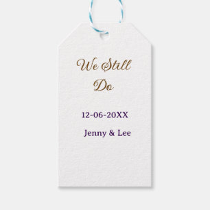 We still do brown pink name date year boho retro s gift tags
