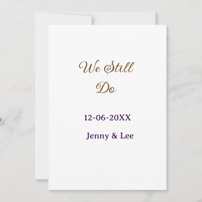We still do brown pink name date year boho retro s invitation (Front)