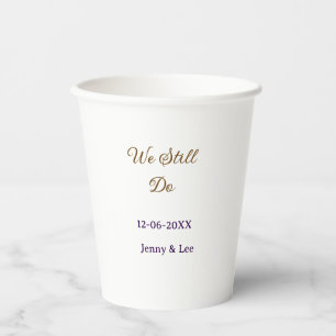 We still do brown pink name date year boho retro s paper cups