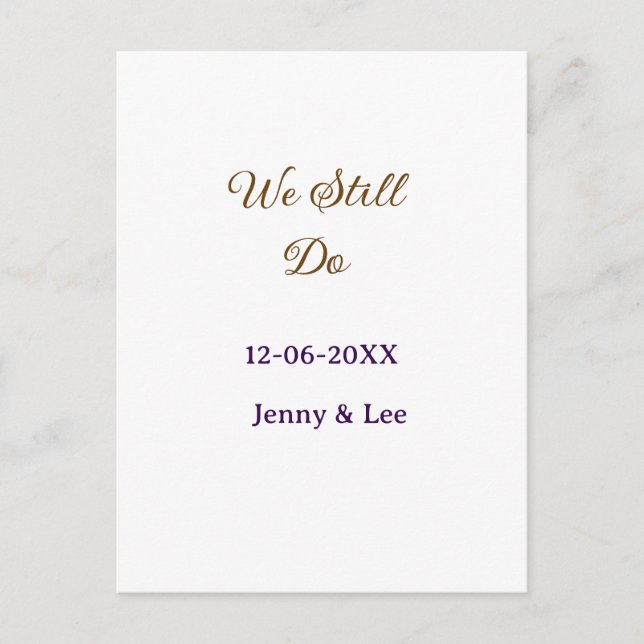 We still do brown pink name date year boho retro s postcard (Front)