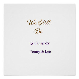 We still do brown pink name date year boho retro s poster