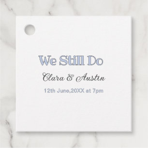 We still do couple name date blue pastel grey retr favour tags
