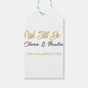 We still do couple name date champagne gold vow re gift tags