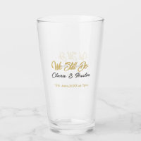 We still do couple name date champagne gold vow re