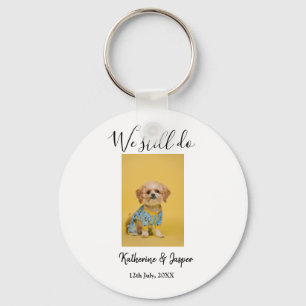 We still do couple name pet dog photo date simple key ring
