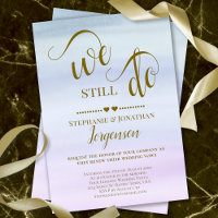 We Still Do Dusty Blue & Lilac w/Gold Vow Renewal