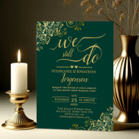 We Still Do Elegant Emerald & Gold Vow Renewal
