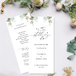 We Still Do, Elegant Vow Renewal Ceremony Program Programme<br><div class="desc">Elegant "We Still Do" vow renewal ceremony program with exquisite watercolor greenery details and beautiful modern handwritten calligraphy elements. Ability to personalise this template with your own information. If needed, you can select to customise it further and make text font style, size, and positioning changes on the editor screen. Part...</div>