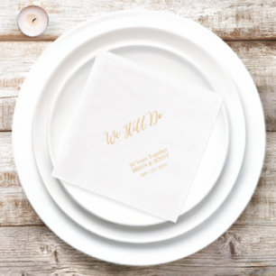 We still do Elegant Wedding Anniversary Party Foil Napkins