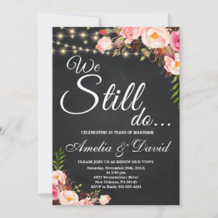 We Still Do invitation, Vow Renewal Invitation